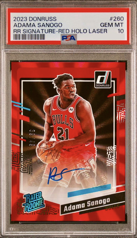 2023 Panini Donruss Basketball Holo Red Laser Adama Sanogo #260 PSA 10