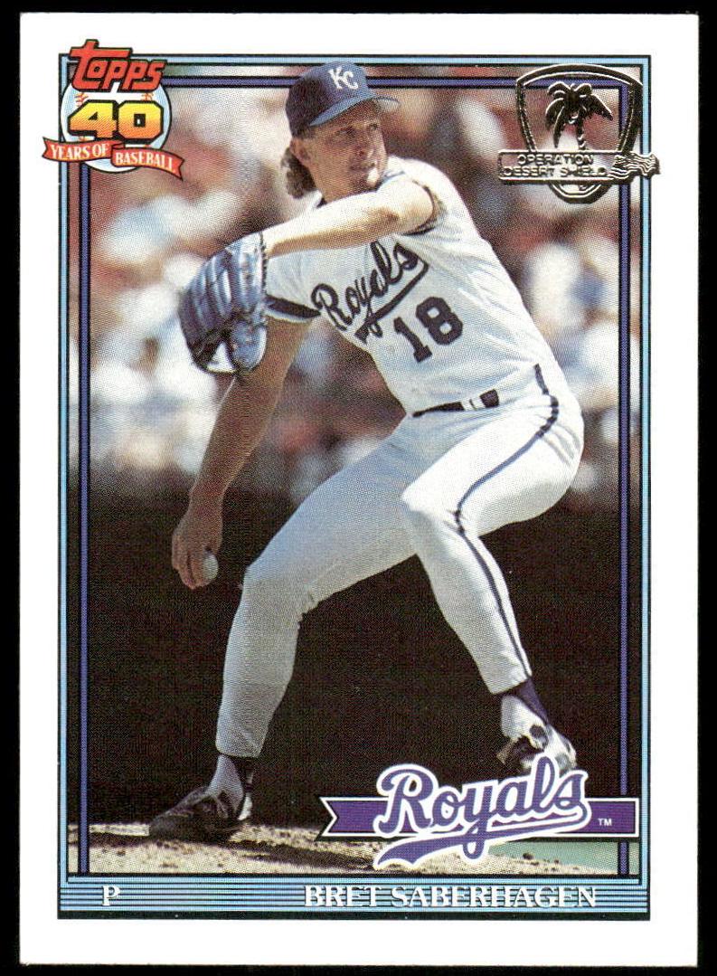1991 Topps Baseball Bret Saberhagen #280