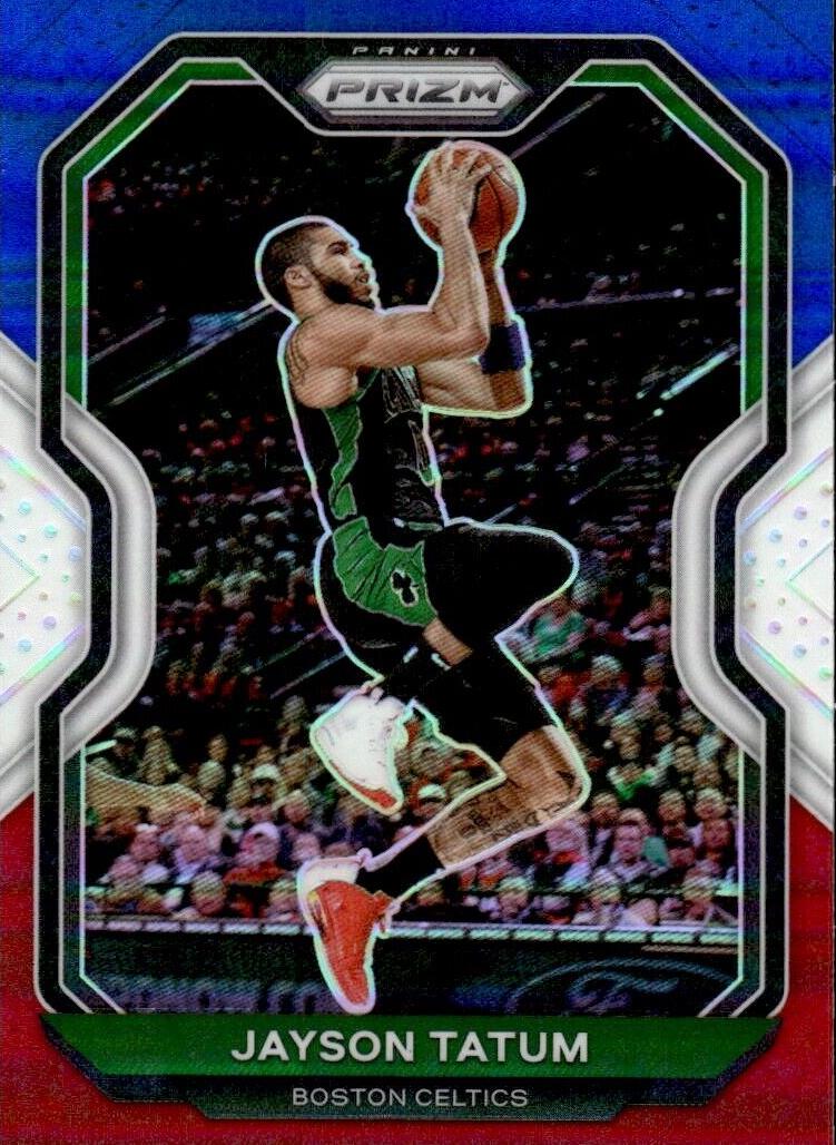 2020 Panini Prizm Basketball Red White and Blue Jayson Tatum #119 PSA 9