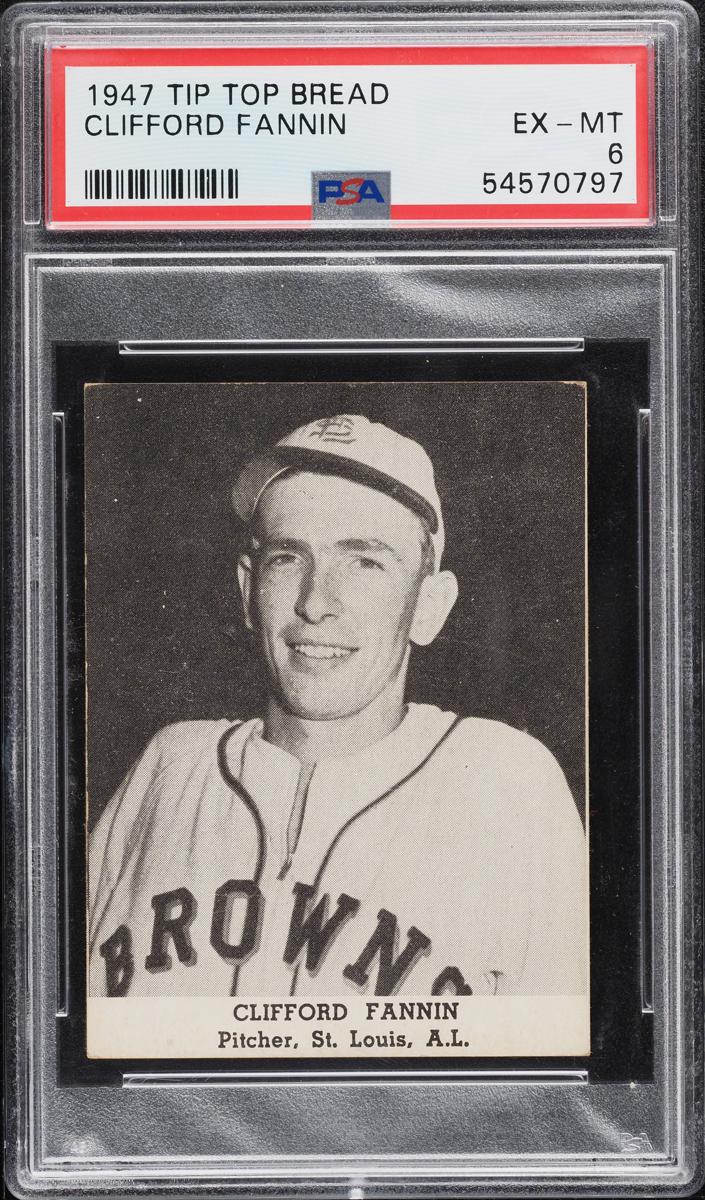 1947 Tip-Top Bread Baseball Clifford Fannin #NNO PSA 2.5