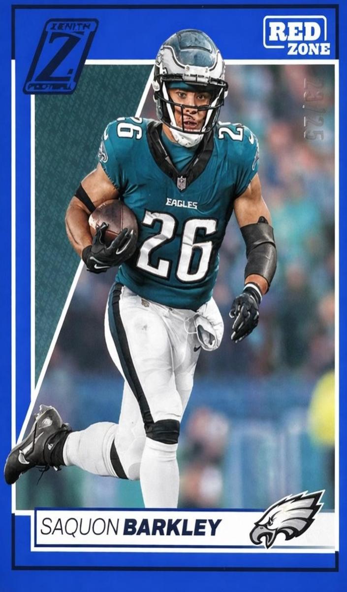 2024 Panini Zenith Football Red Zone Blue Saquon Barkley #80