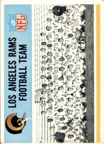 1966 Philadelphia Football Team Card Los Angeles Rams #92