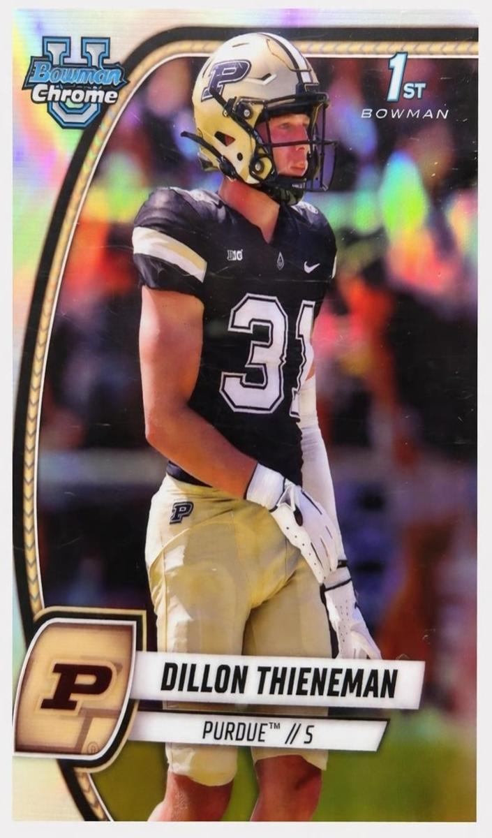 2024 Bowman Chrome University Football Refractor Dillon Thieneman #62