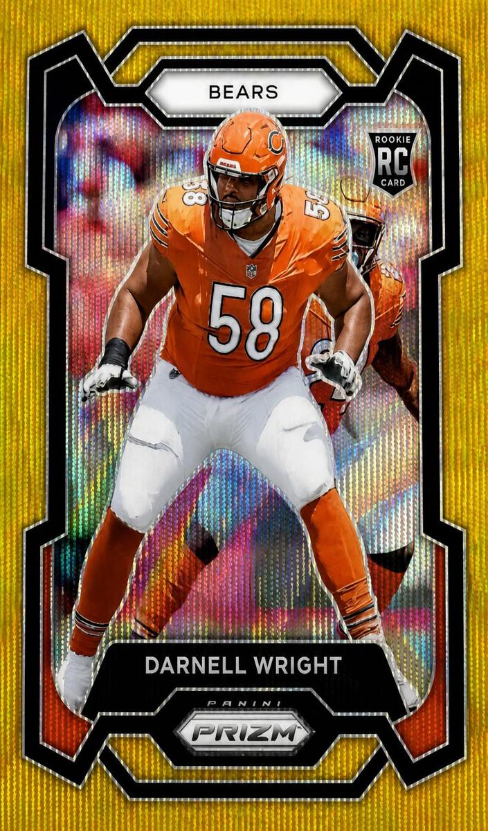 2023 Panini Prizm Football Gold Wave Darnell Wright #313 PSA 8.5