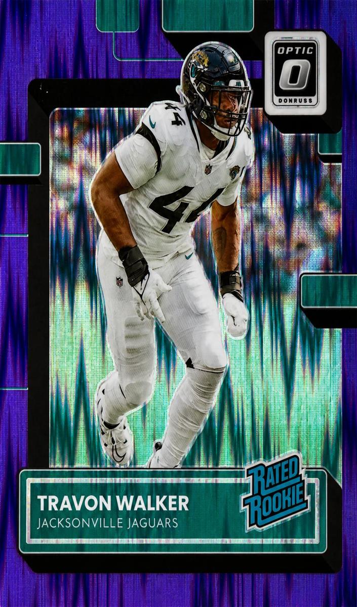 2022 Donruss Optic Football Purple Shock Travon Walker #225 PSA 8.5