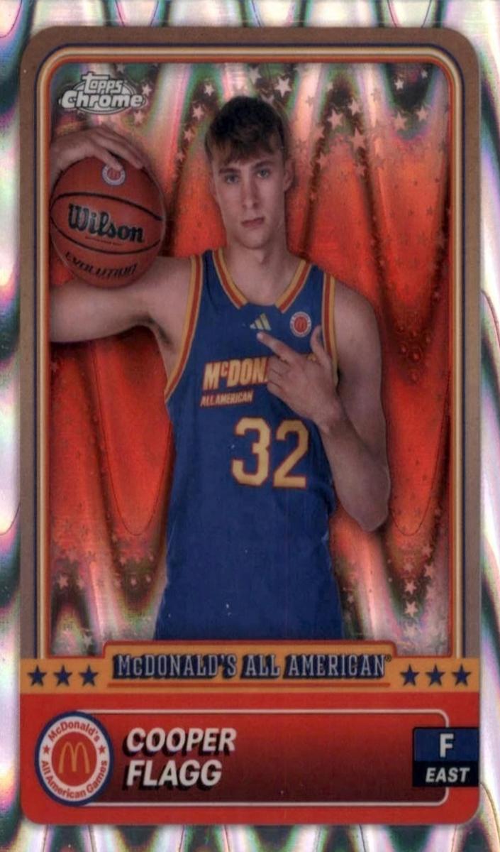 2024 Topps Chrome McDonald's All American Basketball RayWave Refractor Cooper Flagg #78 PSA 9