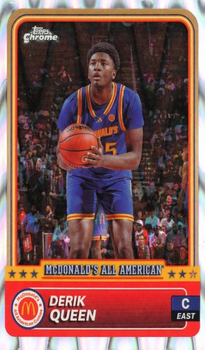 2024 Topps Chrome McDonald's All American Basketball RayWave Refractor Derik Queen #32 PSA 9