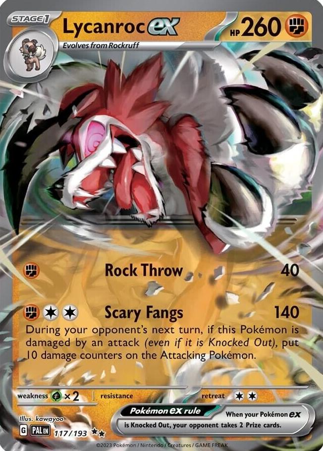 2023 Pokemon Scarlet & Violet Paldea Evolved Lycanroc #117