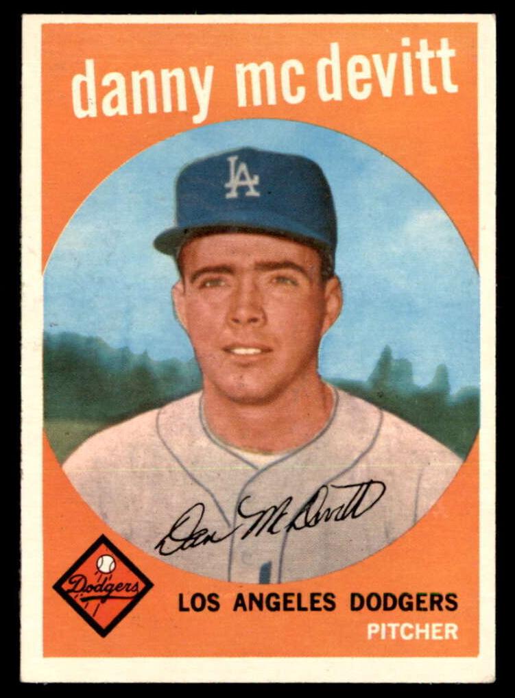 1959 Topps Baseball Danny McDevitt #364 PSA 7