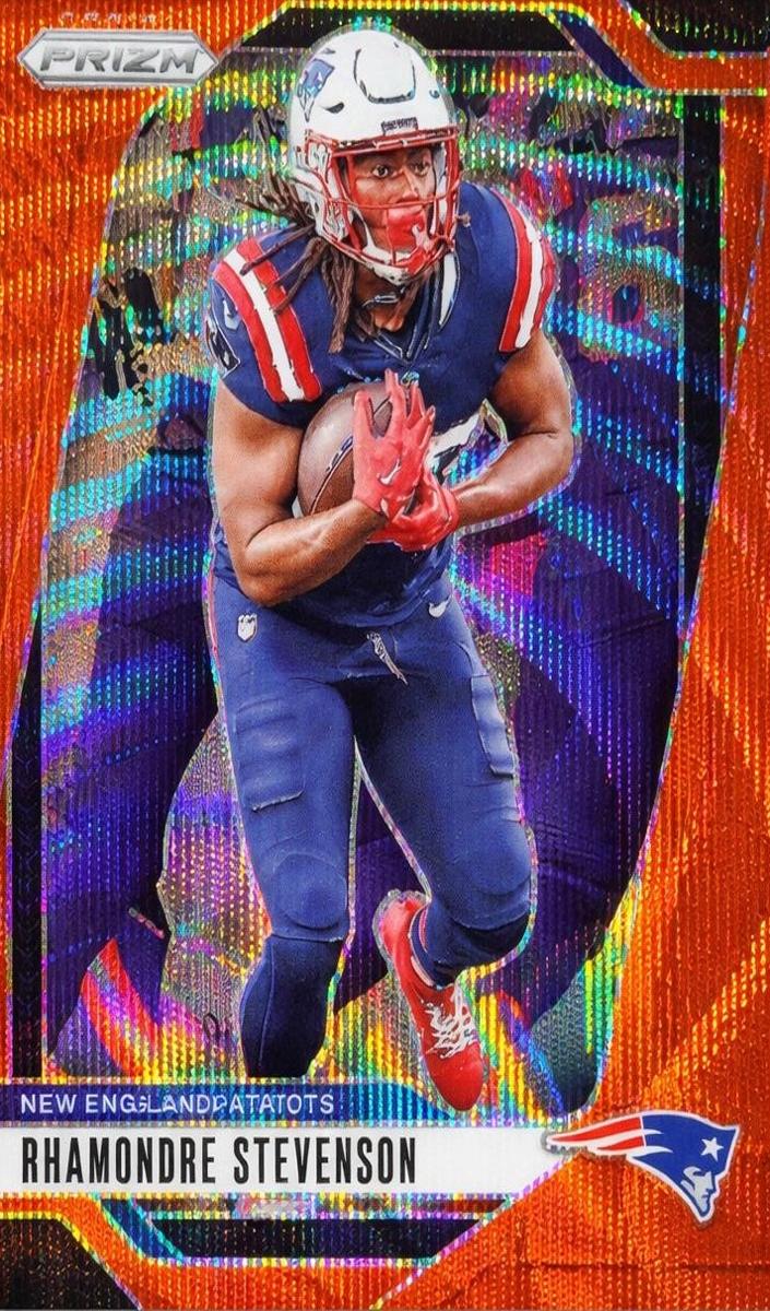 2024 Panini Prizm Football Red Wave Rhamondre Stevenson #195