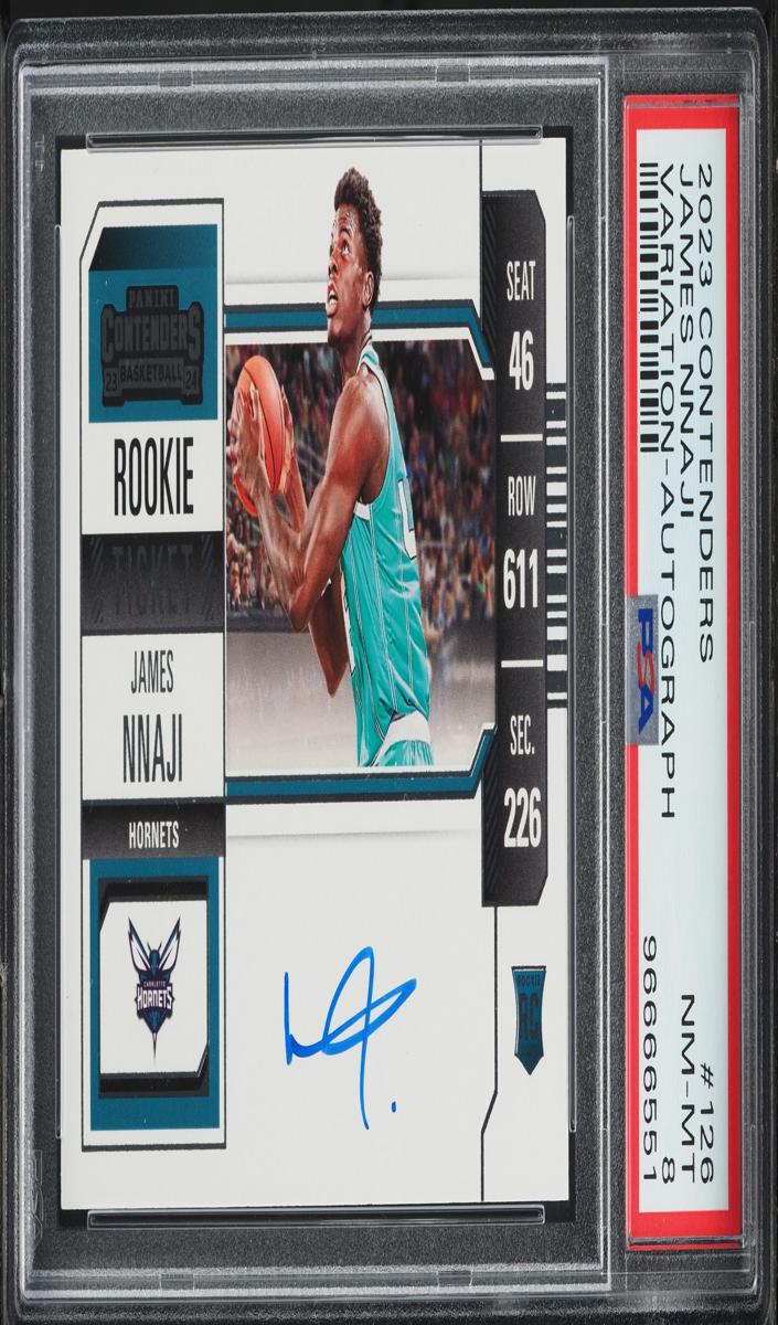 2023 Panini Contenders Basketball James Nnaji #126 PSA 8