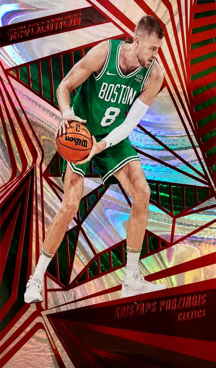 2023 Panini Revolution Basketball Red Swirl Kristaps Porzingis #16 PSA 9