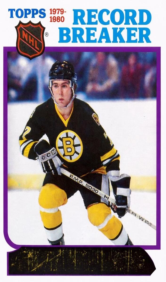 1980 Topps Hockey Record Breaker Ray Bourque #2 PSA 8