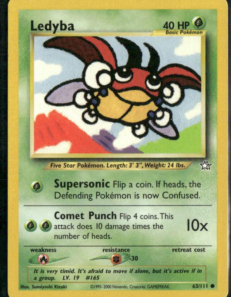 2000 Pokemon Neo Genesis Ledyba #63