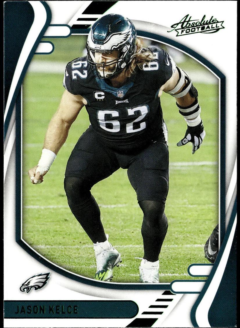 2021 Panini Absolute Football Green Jason Kelce #77 PSA 9