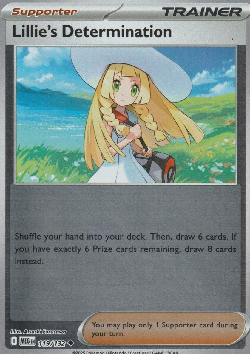 2025 Pokemon Mega Evolution Reverse Holo Lillie's Determination #119