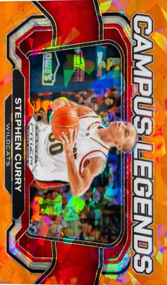2024 Panini Prizm Draft Picks Basketball Orange Ice Stephen Curry #2 PSA 9