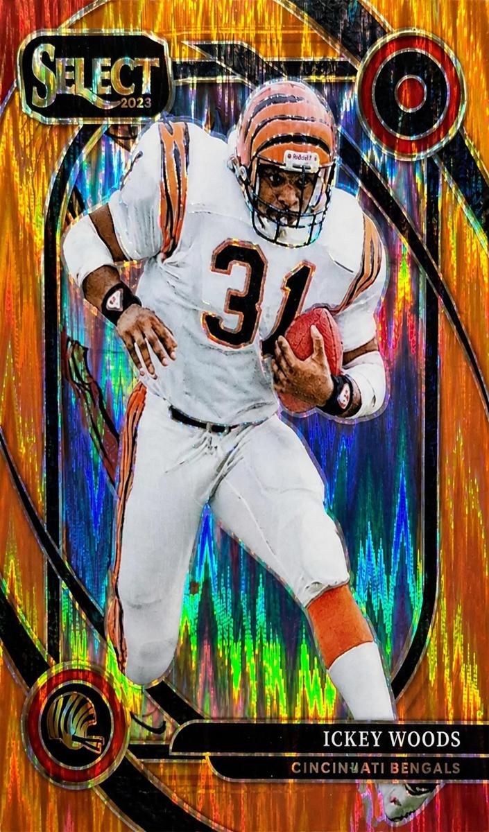 2024 Panini Select Football Orange Prizm Shock Ickey Woods #260