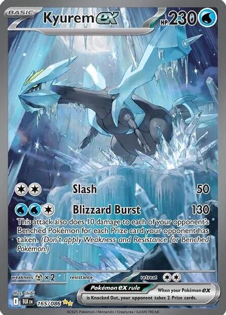 2025 Pokemon Scarlet & Violet Black Bolt Kyurem EX #165 PSA 9