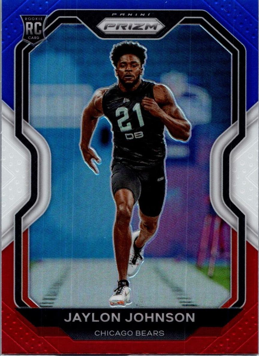 2020 Panini Prizm Football Red White and Blue Prizm Jaylon Johnson #306