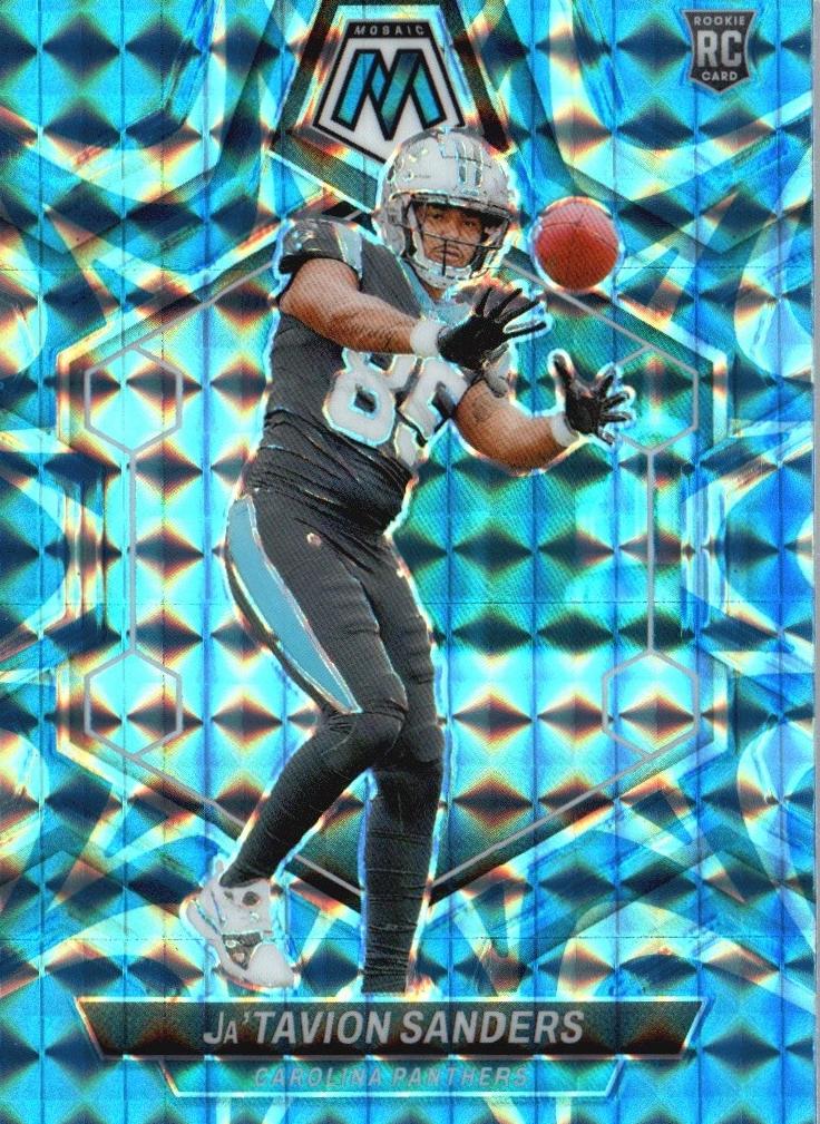 2024 Panini Mosaic Football Reactive Blue Ja'Tavion Sanders #377 PSA 9
