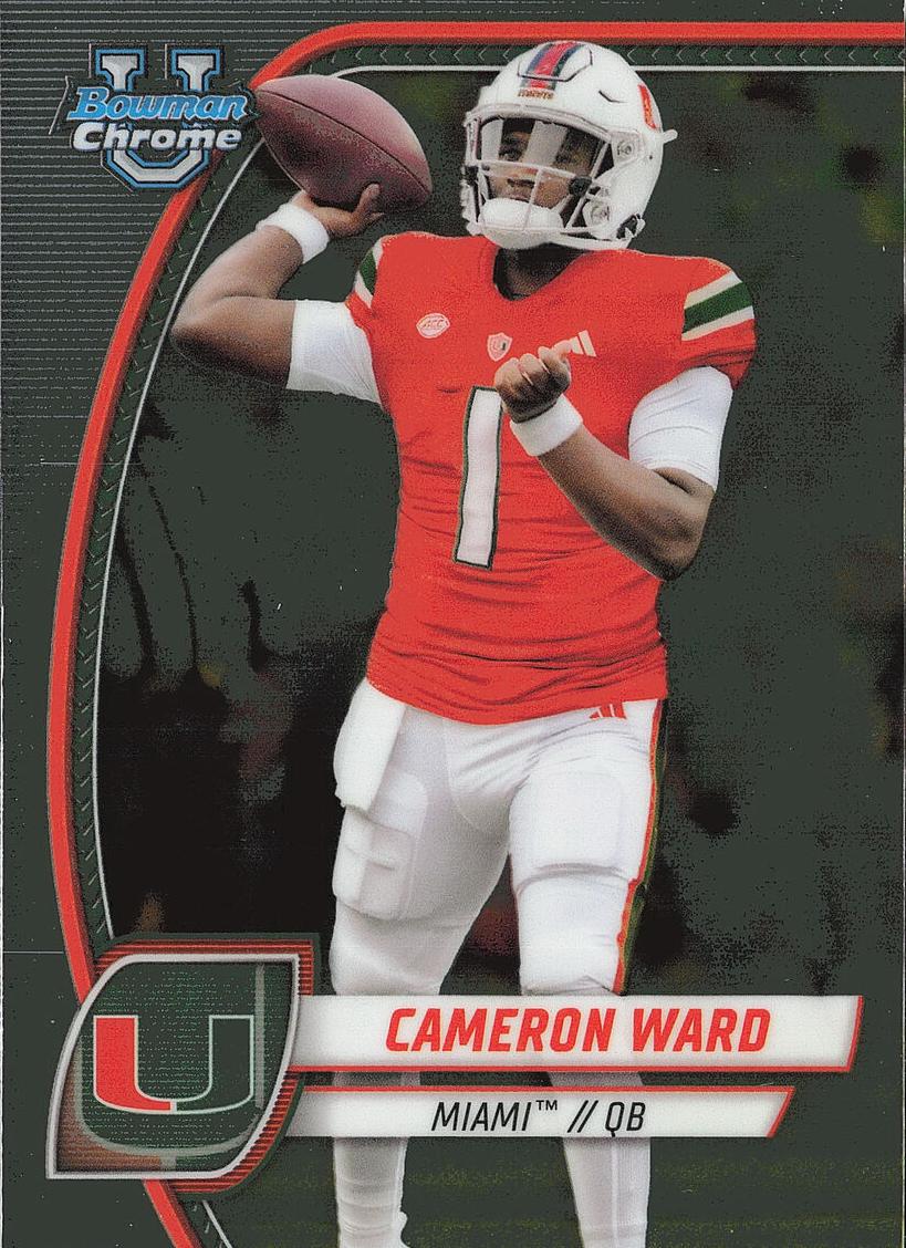 2024 Bowman Chrome University Football Cameron Ward #38 PSA 10
