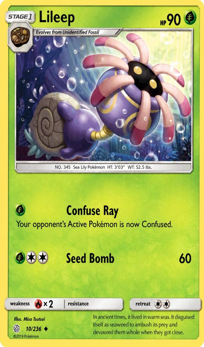 2019 Pokemon Sun & Moon Cosmic Eclipse Lileep #10