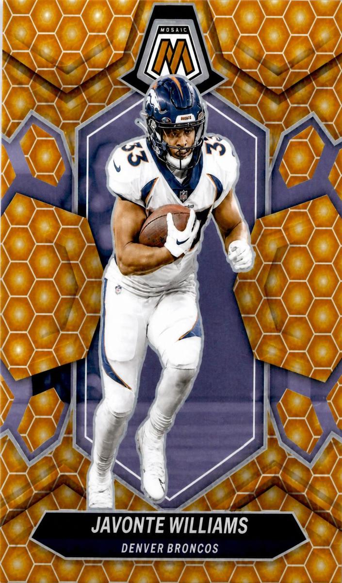 2024 Panini Mosaic Football Honeycomb Javonte Williams #65 SGC 10