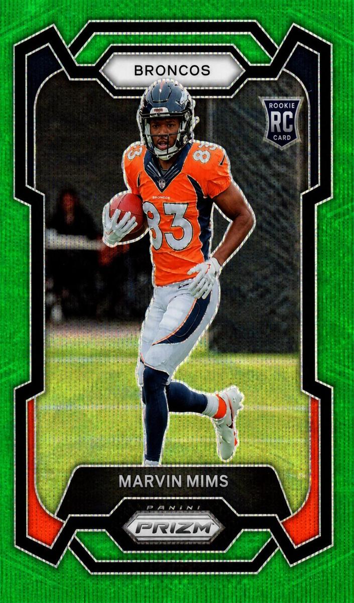 2023 Panini Prizm Football Green Marvin Mims #327 CGC 8.5