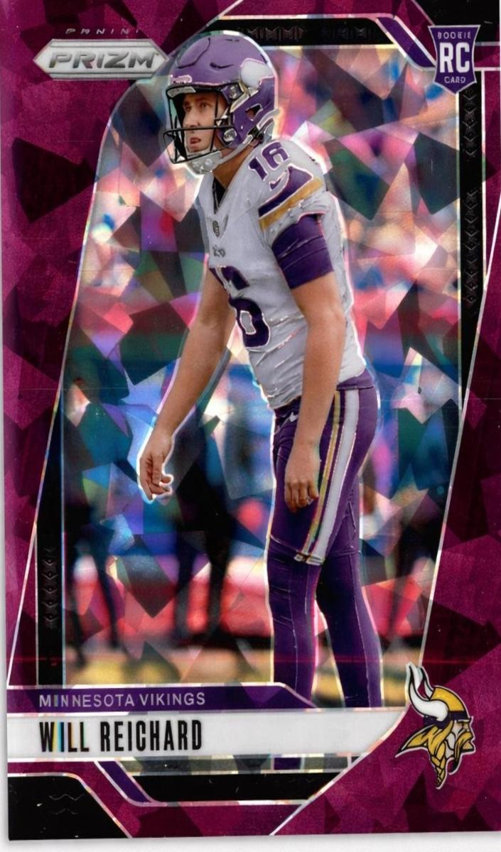 2024 Panini Prizm Football Purple Ice Will Reichard #396 PSA 7.5