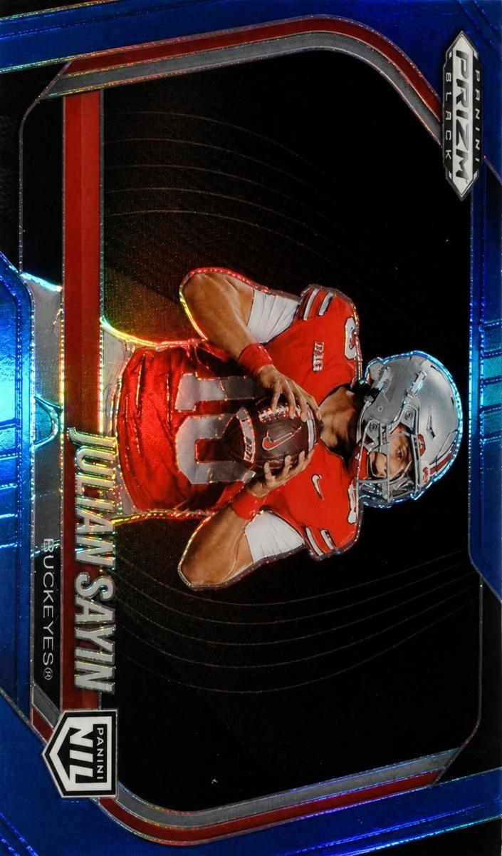 2025 Panini Prizm Black Football Blue Julian Sayin #192
