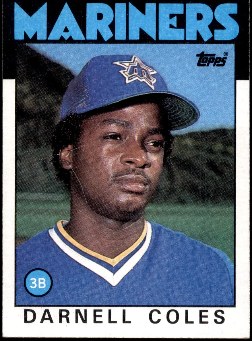 1986 Topps Baseball Darnell Coles #337 PSA 8