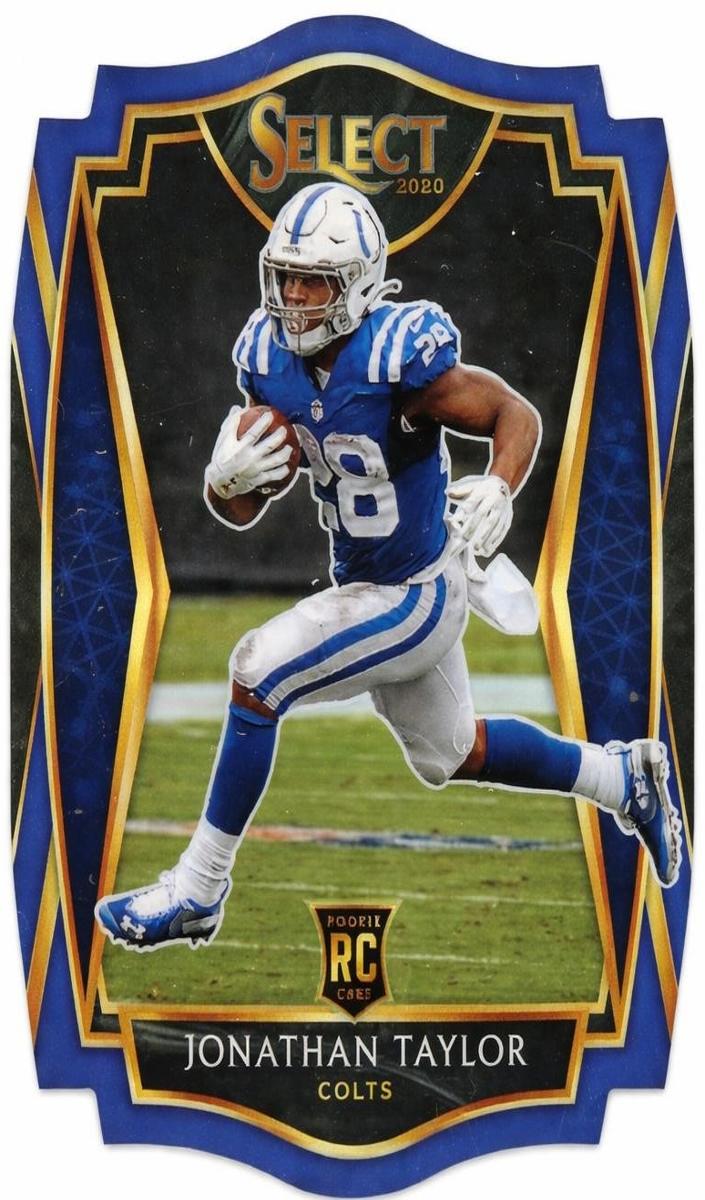 2020 Panini Select Football Die-Cut Blue Jonathan Taylor #153 PSA 9