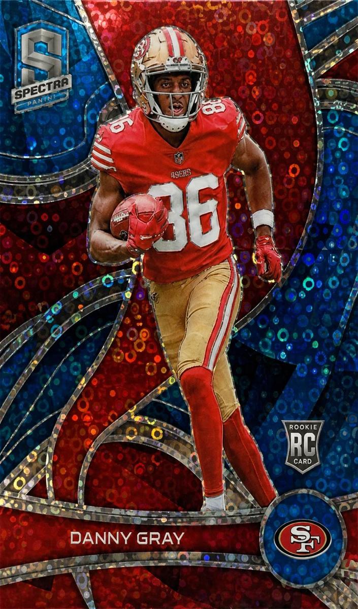 2022 Panini Spectra Football Neon Blue Die Cut Danny Gray #168