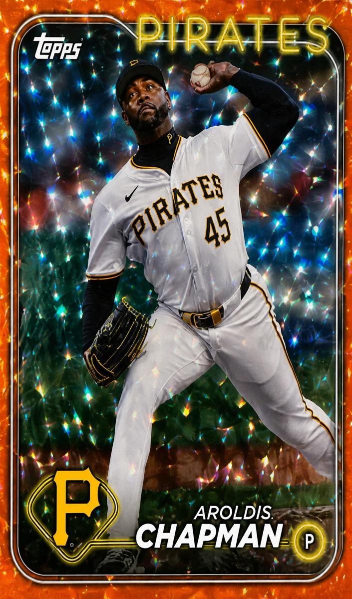 2024 Topps Update Baseball Orange Crackle Foilboard Aroldis Chapman #US339