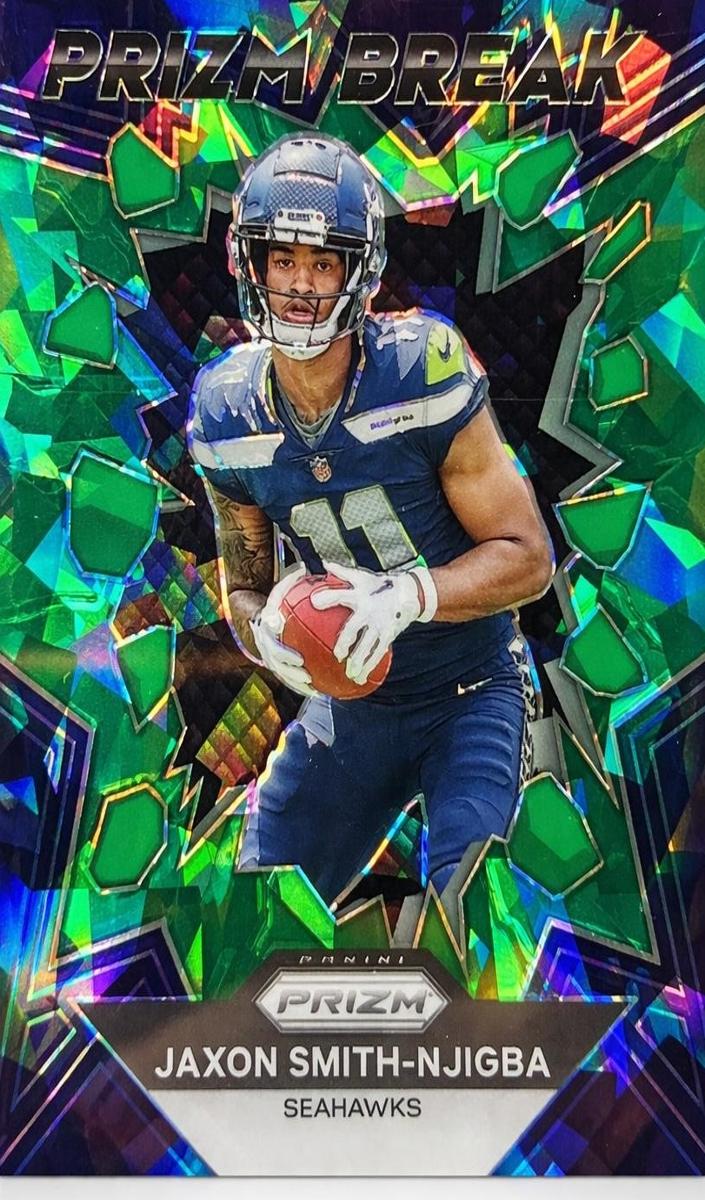 2023 Panini Prizm Football Green Ice Jaxon Smith-Njigba #PB-2 PSA 9