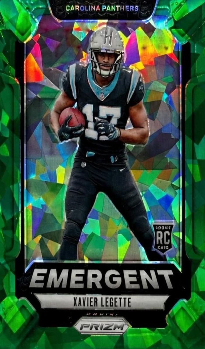 2024 Panini Prizm Football Green Ice Xavier Legette #15 PSA 9