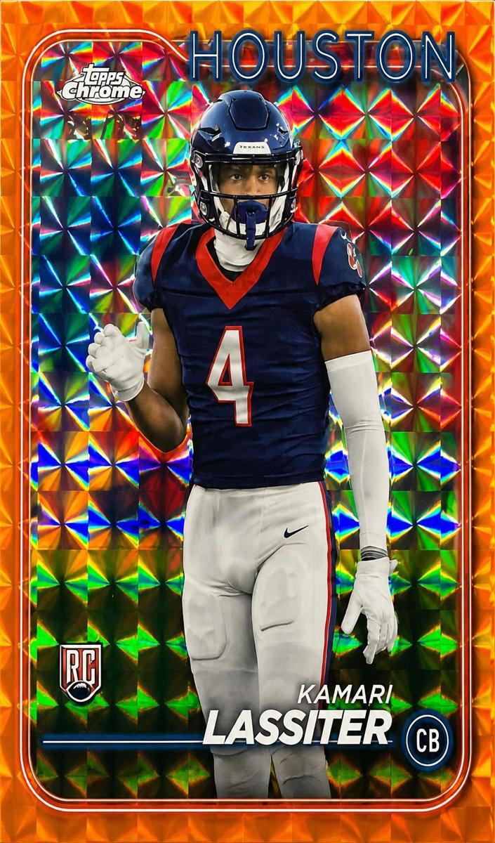 2024 Topps Chrome Football Orange Geometric Refractor Kamari Lassiter #245