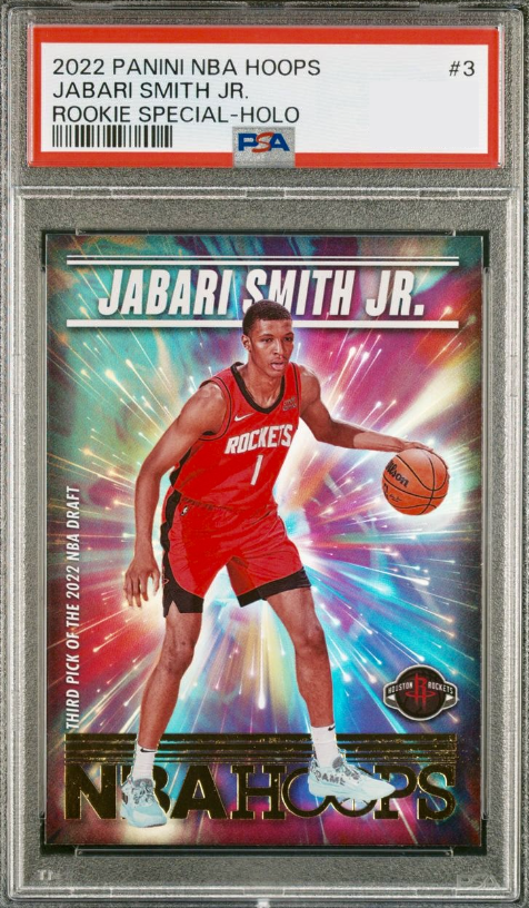 2022 Panini Hoops Basketball Holo Jabari Smith Jr. #3 PSA 8.5