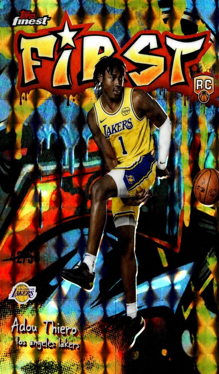 2025 Topps Finest Basketball Gold Geometric Refractor Adou Thiero #F-26