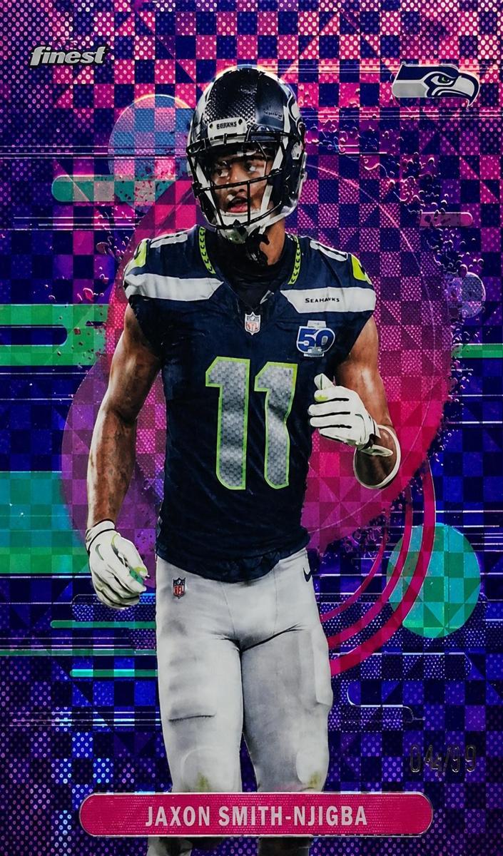 2025 Topps Finest Football Purple X-Fractor Jaxon Smith-Njigba #177