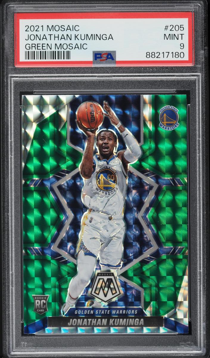 2021 Panini Mosaic Basketball Green Jonathan Kuminga #205 PSA 9
