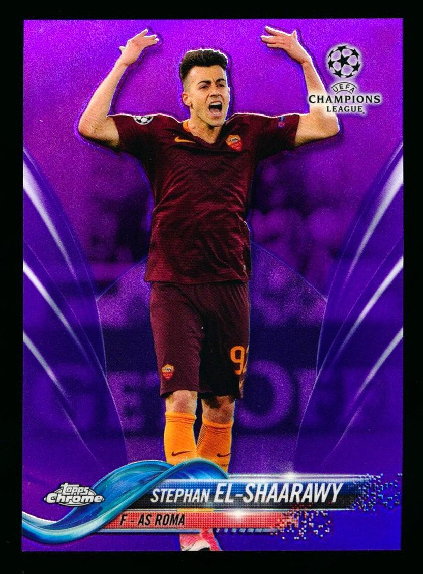 2017 Topps Chrome UEFA Champions League Soccer Purple Stephan el-Shaarawy #92