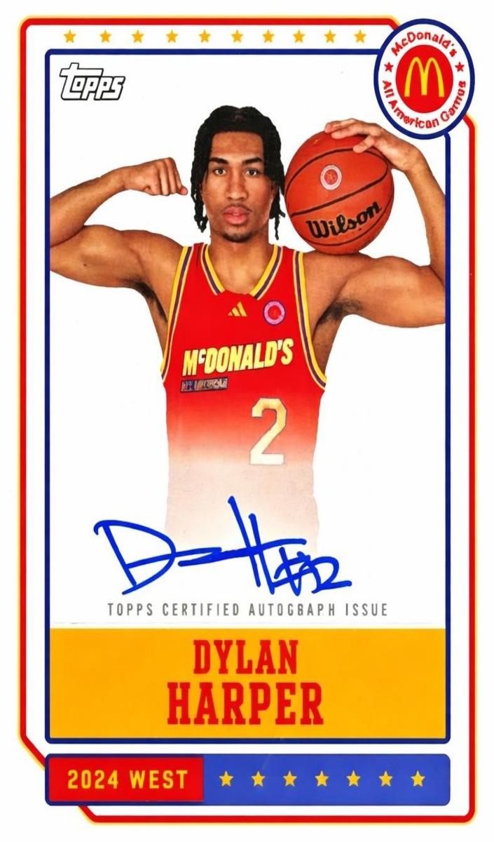 2024 Topps Chrome McDonald's All American Basketball Event Autographs Dylan Harper #EA-DH PSA 10