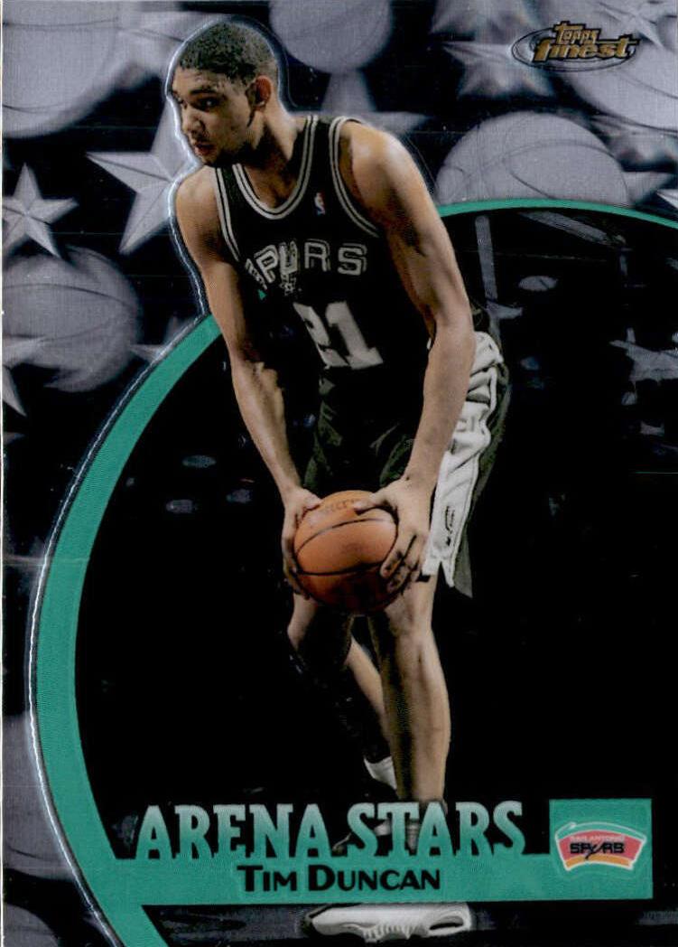 1998 Topps Finest Basketball Tim Duncan #AS11 PSA 9
