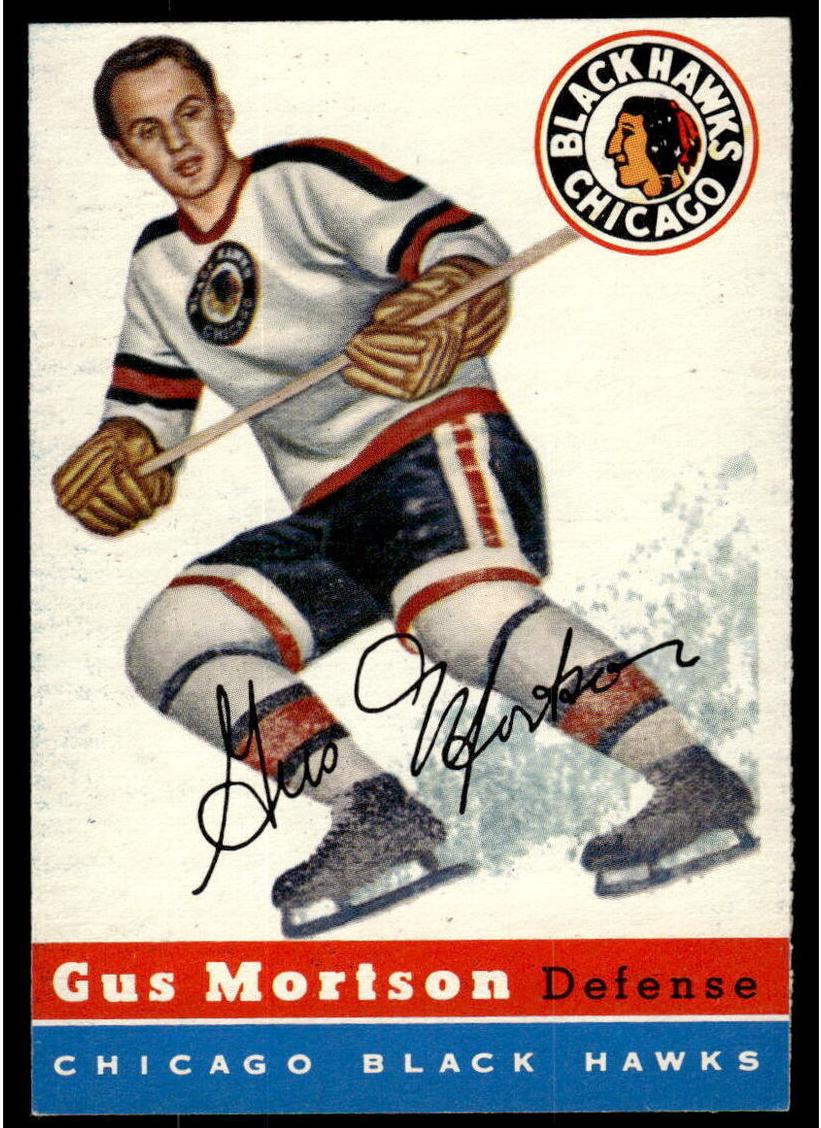 1954 Topps Hockey Gus Mortson #17 PSA 5
