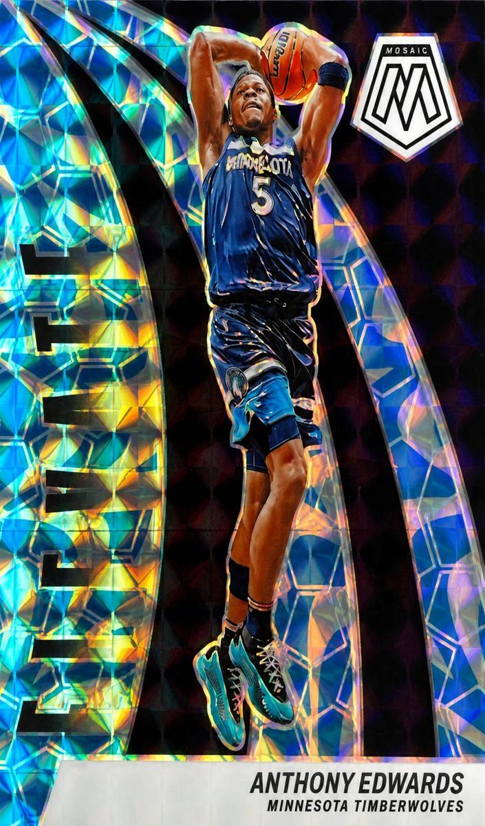 2023 Panini Mosaic Basketball Reactive Blue Anthony Edwards #19