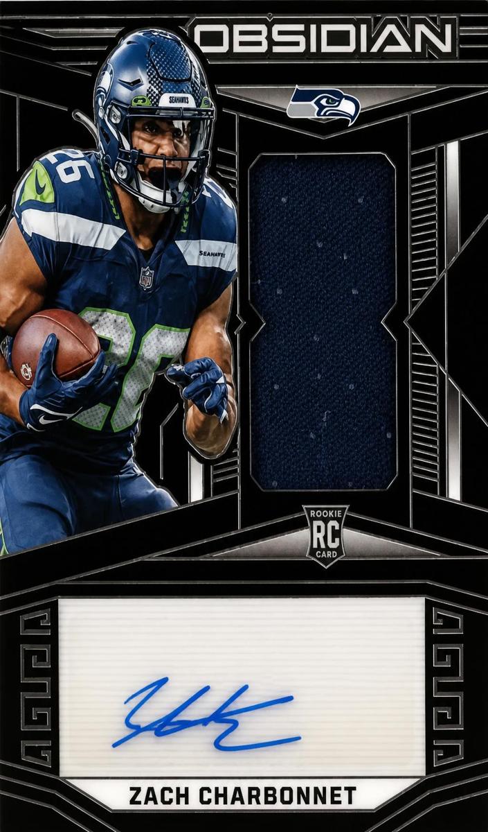 2023 Panini Obsidian Football Zach Charbonnet #202 PSA 7.5