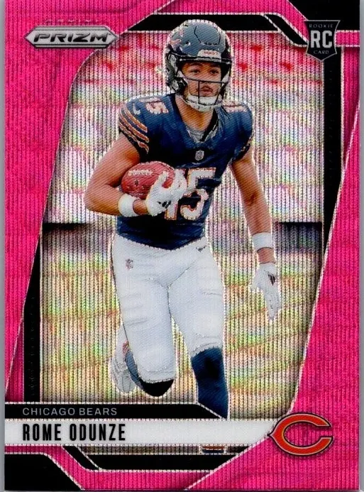 2024 Panini Prizm Football Pink Wave Rome Odunze #385