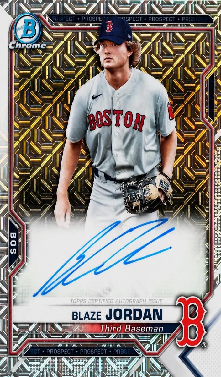 2021 Bowman Chrome Mega Box Prospects Baseball Blaze Jordan #BCMA-BJ PSA 9